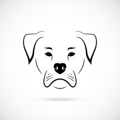 Dog American bulldog on white background. Dog icon for your design.
