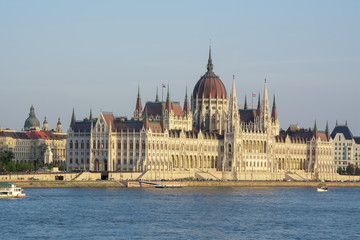 Fototapeta na wymiar Hungarian Parliament Building at sunset, Budapest, Hungary