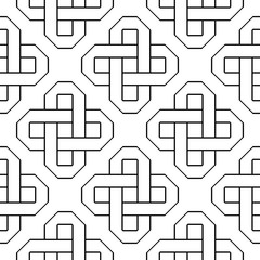 Design seamless monochrome geometric pattern