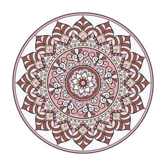 Mandala. Round ornament floral pattern. Decorative element. Oriental motif.