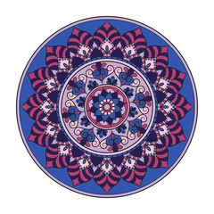 Mandala. Round ornament floral pattern. Decorative element. Oriental motif.