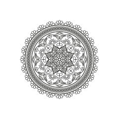 Mandala. Round ornament floral pattern. Decorative element. Oriental motif.