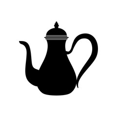 teapot or coffee pot vector icon . Abstract design logo. Illustration on a flat design style