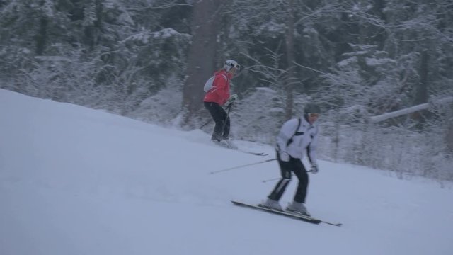 Woman skiing 