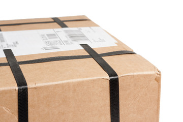 Parcel with strapping