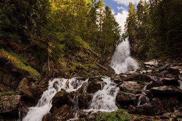 Rohacsky vodopad waterfall in Tatra mountains