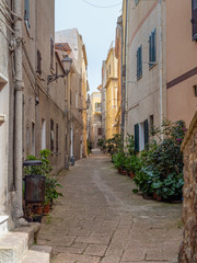 Fototapeta na wymiar In the old town of Castelsardo, Sardinia