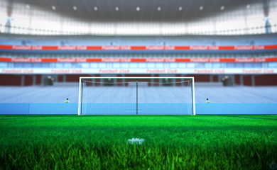 Fototapeta na wymiar footboll stadium 3d rendering the imaginary soccer arena