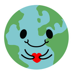 Happy globe image