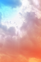 Obraz premium sun and cloud background with a pastel colored