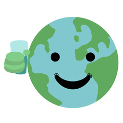 Happy globe image