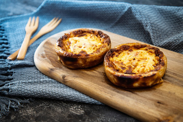 Quiche Lorraine with smoked bacon