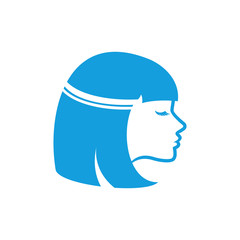 beauty logo vector template. woman silhouette vector icon illustration