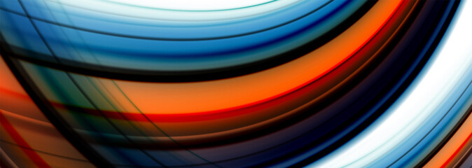 Abstract wave lines fluid color stripes. Vector artistic illustration for poster or web banner