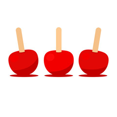 candy apple icon set