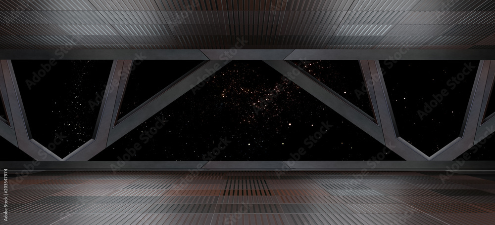 Wall mural space environment, ready for comp of your characters.3d rendering