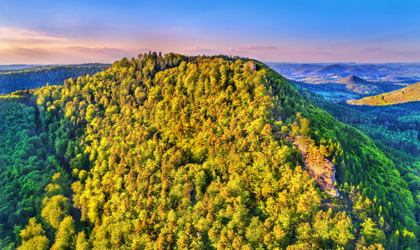 Chateau de Loewenstein, a ruined castle in the Northern Vosges Mountains - Bas-Rhin, France