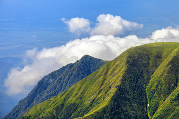 Scenic vew from the pass Abano. Caucasus. Georgia. Tushetia