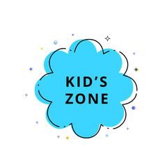 Kid's zone banner. Vector illustration.