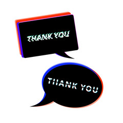 Thank you banner. Vector illustration.