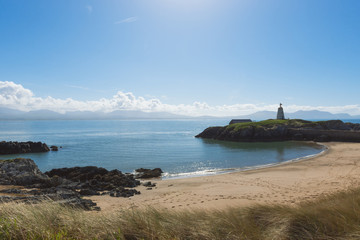 Fototapeta na wymiar The lighthouse of Twr Mawr Llanddwyn Island