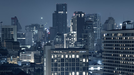 Fototapeta na wymiar Modern city skyline at night.