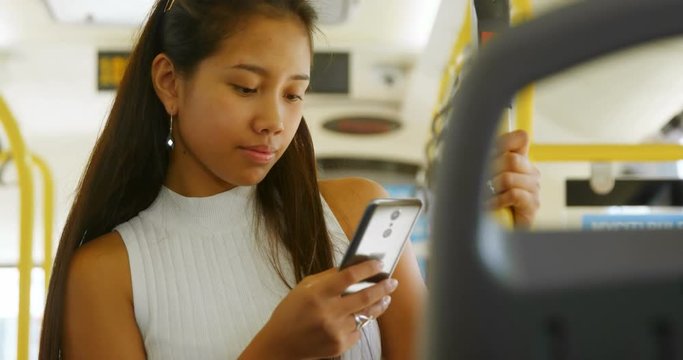 Teenage girl using mobile phone 