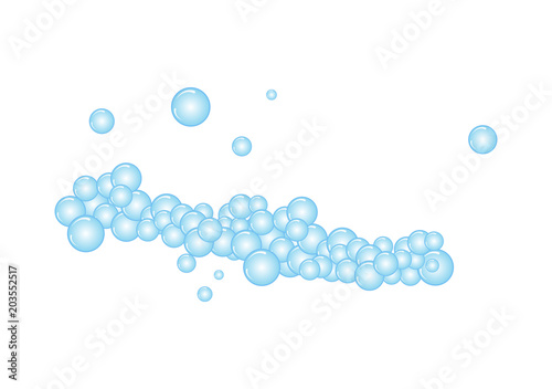 "Cartoon foam, bubble isolated on white background" Stock image and