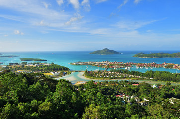 Seychelles Islands from above. Mahe