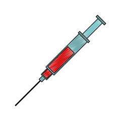 Medical syringe symbol vector illustration graphic design