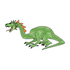 dragon fantastic creature cartoon vector illustration graphic design