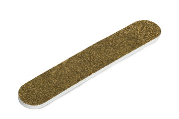 Nailfile for smoothing and shaping the fingernails and toenails isolated on white background