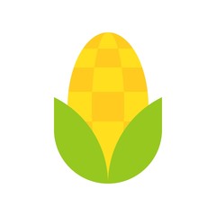 Corn icon, flat design