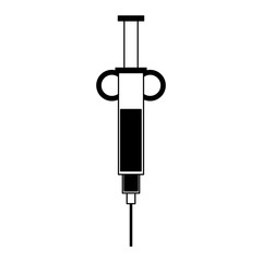 Medical syringe symbol vector illustration graphic design