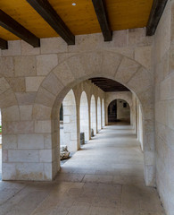 Fototapeta na wymiar Interior of The Church of the Multiplication, Tabha, Israel