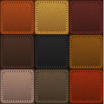 Seamless Patched Leather Texture - Vector Eps10