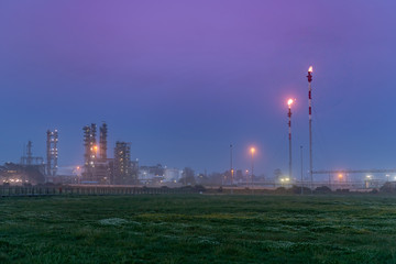 Oil refinery view