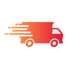 Fast Delivery Truck express vector Icon for goods delivery service company