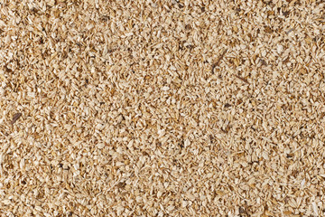 Sawdust background, close-up