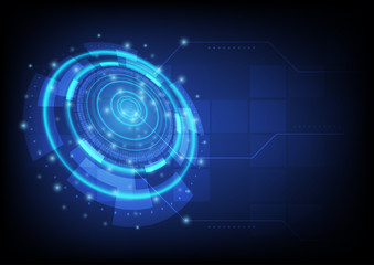 Abstract digital and technology background. The futuristic of information transfer.