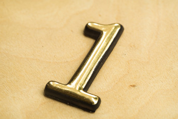 Number One Lettering