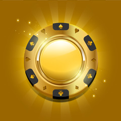 Naklejka premium casino chip