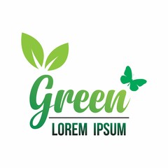 eco green logo design for nature and environment