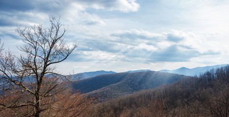 Blue ridge mountains in North Carolina