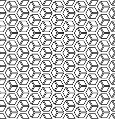 Seamless op art geometric pattern. 3D illusion.
