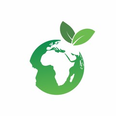 eco green logo design for nature, organic, and leaf