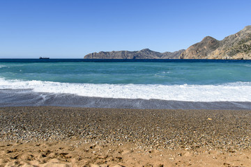 Cartagena beach in Spain.
