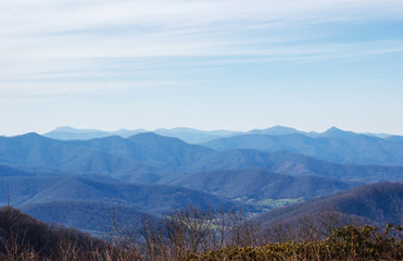 Fototapeta na wymiar Blue ridge mountains. Panorama. USA