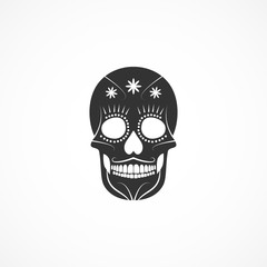 Vector image of day of the dead skull.