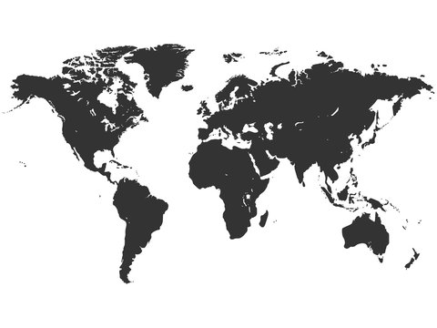 Vector image of world map.